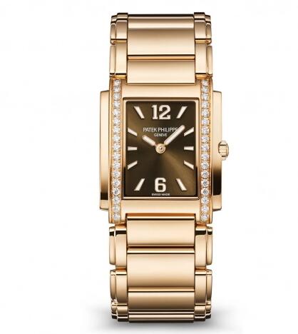 Patek Philippe Twenty~4 Rose Gold & Chocolate Brown Sunburst Dial 4910/1201R-001 Replica Watch Patek Philippe Twenty~4 Rose Gold & Chocolate Brown Sunburst Dial 4910/1201R-001 Replica Watch