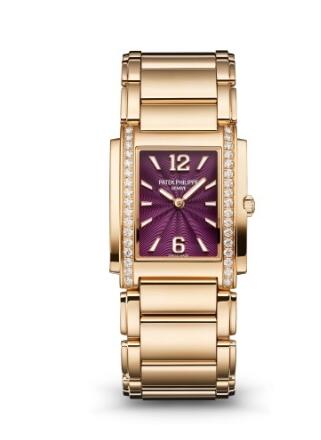 Patek Philippe Twenty~4 Manchette Rose Gold Purple 4910/1201R-010 Replica Watch