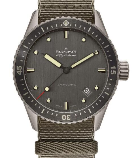 Blancpain Fifty Fathoms Bathyscaphe Titanium Replica Watch 5000-1210-NAGA