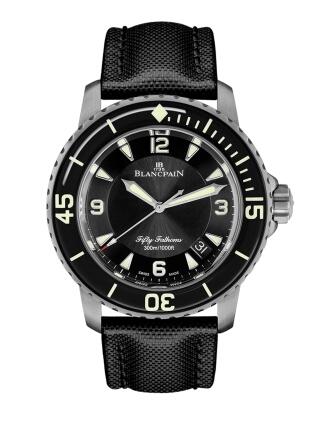 Blancpain 5015-12B30-B52B Fifty Fathoms Automatique Titanium Black Sailcloth Replica Watch