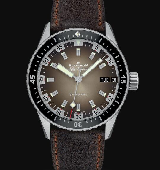 Blancpain Fifty Fathoms Watch Review Bathyscaphe Jour Date 70s Replica Watch 5052 1110 63A