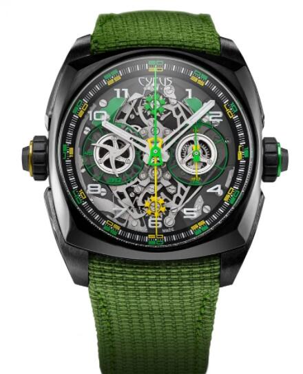 Cyrus Klepcys DICE Lime Black DLC Titanium Replica Watch 539.508.DD.B