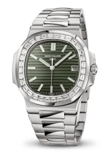 Replica Patek Philippe Nautilus 5711 Stainless Steel Baguette Green Watch 5711/1300A-001