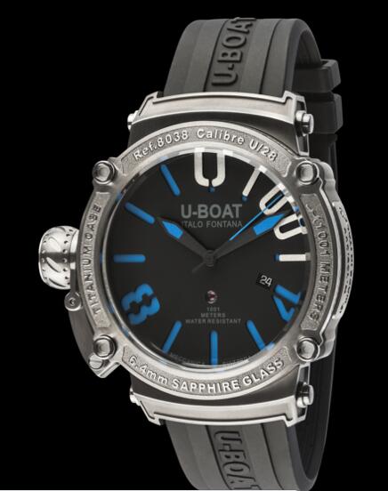 U Boat Dive Replica Watch CLASSICO 47 1001 SS BLU 8038 Dive