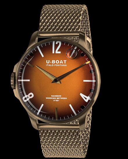 U Boat Rainbow Watch Replica RAINBOW 44 ORANGE IP BRONZE 8468/MT