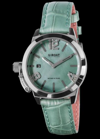 U Boat Ladies Watch Replica CLASSICO 38 TURQUOISE MOTHER OF PEARL 8481