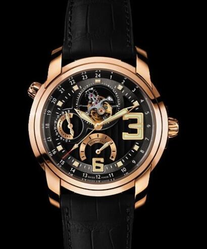 Replica Blancpain L-evolution Tourbillon GMT Watch 8825-3630-53B Red gold