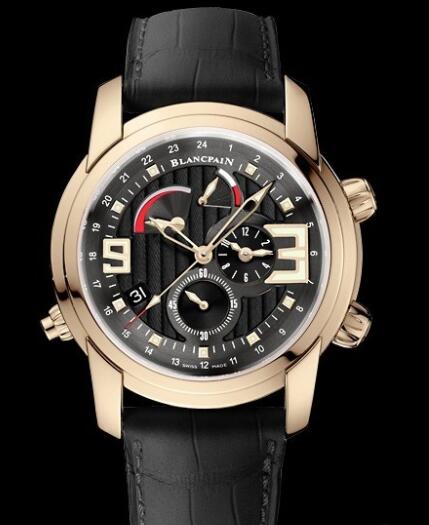 Replica Blancpain L-evolution Réveil GMT Watch 8841-3630-53B Red Gold - Alligator Bracelet