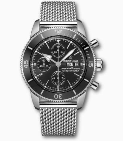 Breitling Superocean Heritage Chronograph 44 Stainless Steel Black A13313121B1A1 Replica Watch