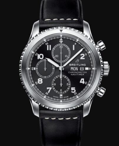 Breitling Navitimer 8 Chronograph 43 Stainless Steel - Black Replica Watch A13314101B1X1