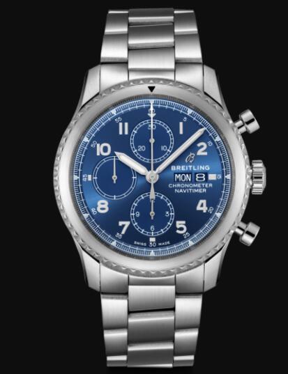 Breitling Navitimer 8 Chronograph 43 Stainless Steel - Blue Replica Watch A13314101C1A1