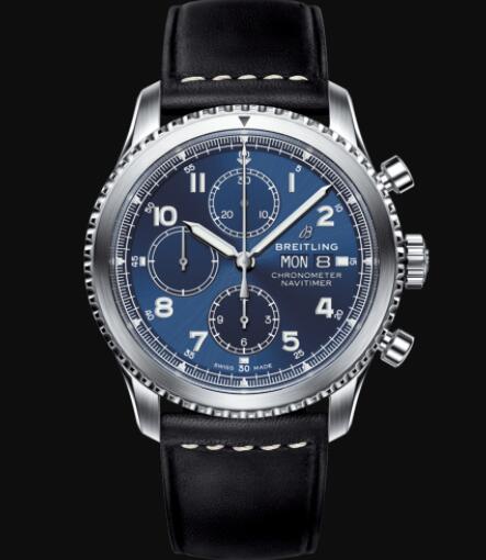 Breitling Navitimer 8 Chronograph 43 Stainless Steel - Blue Replica Watch A13314101C1X1