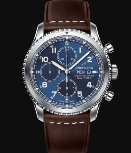 Breitling Navitimer 8 Chronograph 43 Stainless Steel - Blue Replica Watch A13314101C1X2