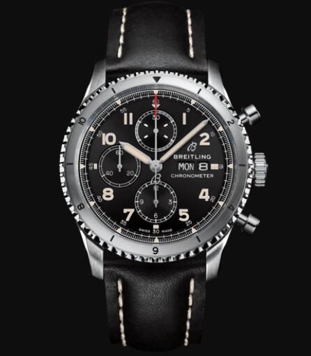 Breitling Aviator 8 Chronograph 43 Stainless Steel - Black Replica Watch A13316101B1X1