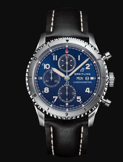 Breitling Aviator 8 Chronograph 43 Stainless Steel - Blue Replica Watch A13316101C1X1