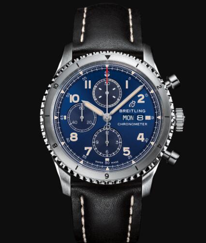 Breitling Aviator 8 Chronograph 43 Stainless Steel - Blue Replica Watch A13316101C1X3