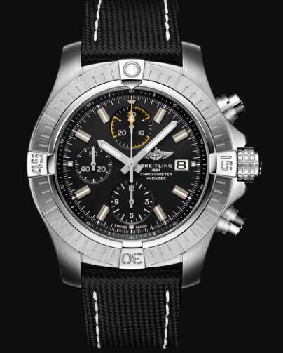 Replica Breitling Avenger Chronograph 45 Stainless Steel - Black Bold Watch A13317101B1X1