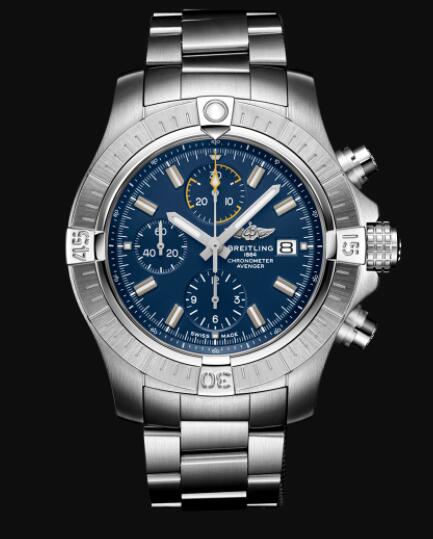 Breitling Avenger Chronograph 45 Stainless Steel - Blue Replica Watch A13317101C1A1