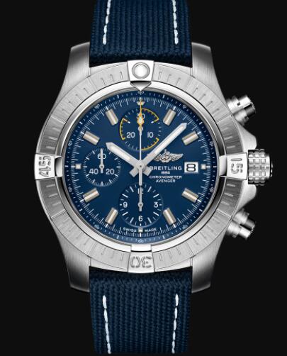 Breitling Avenger Chronograph 45 Stainless Steel - Blue Replica Watch A13317101C1X1