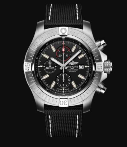Replica Breitling Super Avenger Chronograph 48 Stainless Steel - Black Watch A13375101B1X2