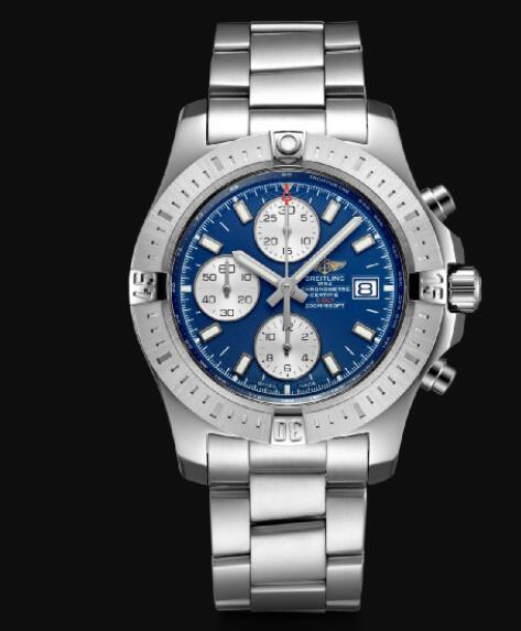 Breitling Colt 44 Chronograph Automatic Stainless Steel - Blue Men Replica Watch A13388111C1A1