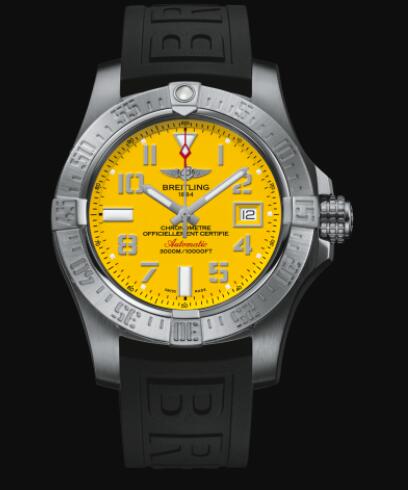 Breitling Avenger II Seawolf Stainless Steel - Yellow Replica Watch A17331101I1S1