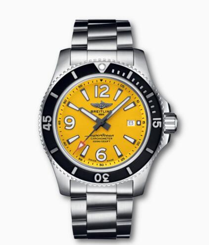 Breitling Superocean Automatic 44 Stainless Steel Yellow A17367021I1A1 Replica Watch