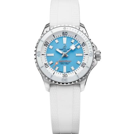 Replica Breitling SuperOcean Automatic 36 A173771A1C1S1 Stainless Steel Watch Ice Blue Bucherer
