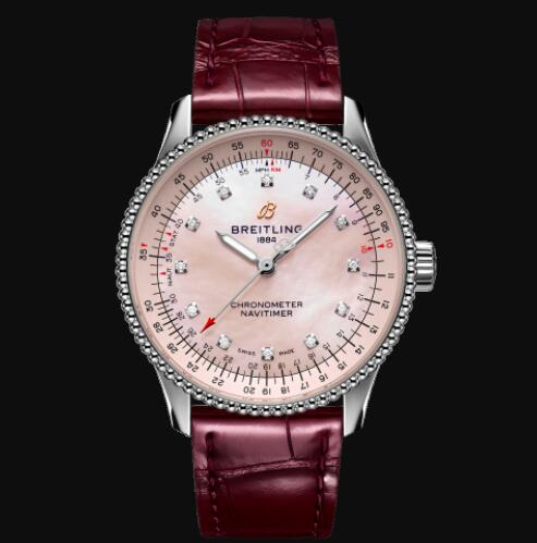 Breitling NAVITIMER AUTOMATIC 35 LIMITED EDITION Stainless Steel - Mother-Of-Pearl Replica Watch A173951A1K1P1