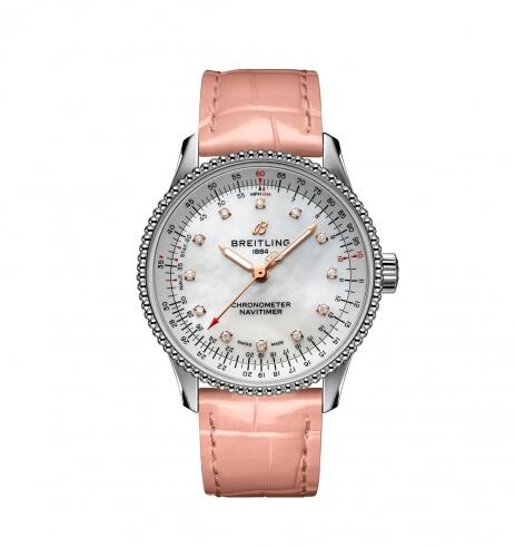 Replica Breitling Navitimer 1 35 Automatic Stainless Steel MOP Croco Folding Watch A17395211A1P4 Replica Breitling Navitimer 1 35 Automatic Stainless Steel MOP Croco Folding Watch A17395211A1P4