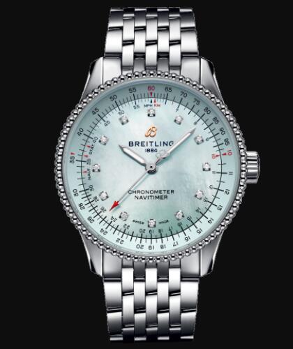 Breitling Navitimer Automatic 35 Limited Edition Stainless Steel - Mother-Of-Pearl Replica Watch A173952A1C1A1