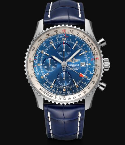 Breitling Navitimer Chronograph GMT 46 Stainless Steel - Blue Replica Watch A24322121C1P1