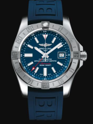 Replica Breitling Avenger II GMT Stainless Steel - Blue Watch A32390111C1S1