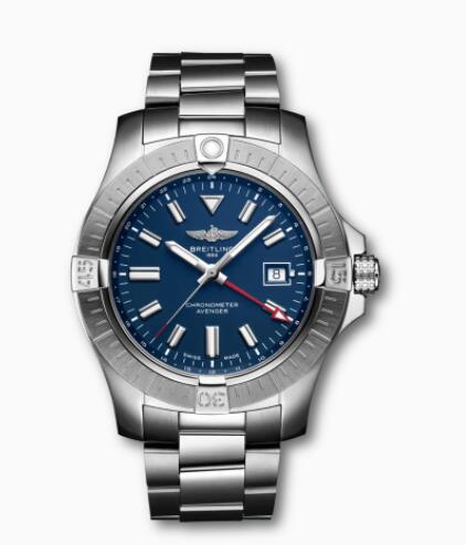 Replica Breitling Avenger Automatic GMT 45 Stainless Steel Blue A32395101C1A1 Watch