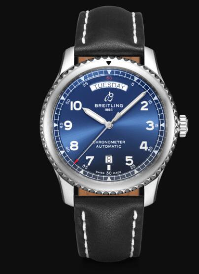 Breitling Aviator 8 Automatic Day & Date 41 Stainless Steel - Blue Replica Watch A45330101C1X1