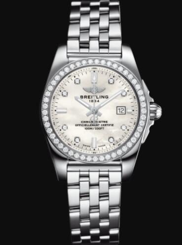 Replica Breitling Galactic 29 Sleek Stainless Steel - Mother-Of-Pearl Watch A72348531A1A1