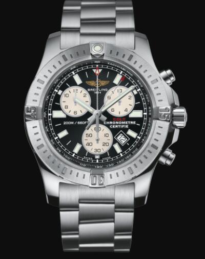 Replica Breitling Colt Chronograph Stainless Steel - Black Watch A73388111B1A1