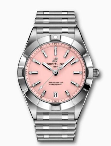 Replica Breitling Chronomat 32 Stainless Steel Pink A77310101K1A1 Watch