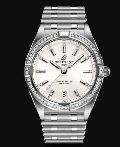 Replica Breitling Chronomat 32 Stainless Steel (Gem-set) - White Watch A77310591A1A1