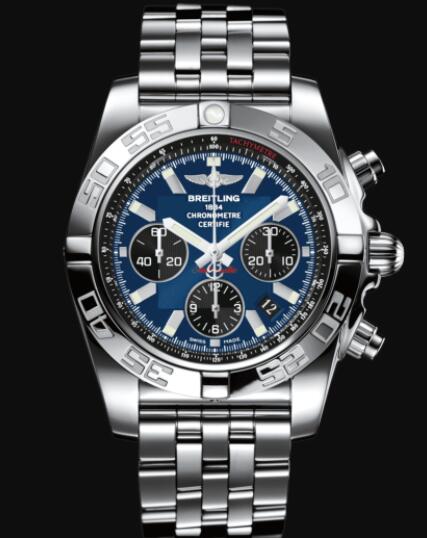Replica Breitling Chronomat 44 Stainless Steel - Blue Watch AB0110121C1A1
