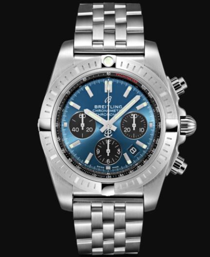 Replica Breitling Chronomat B01 Chronograph 44 Stainless Steel - Blue Watch AB0115101C1A1