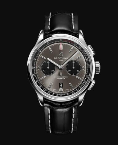Breitling Premier Chronograph Automatic Chronometer Anthracite Dial Men's Watch Replica AB0118221B1P1