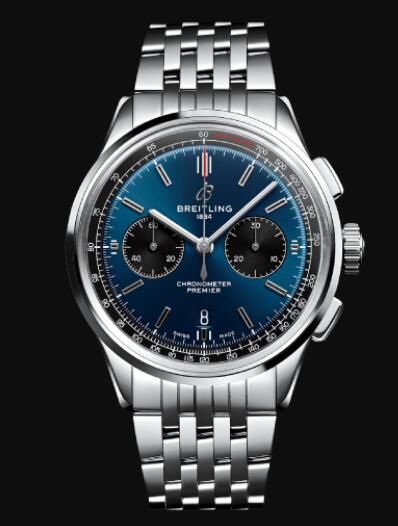 Breitling Premier B01 Chronograph 42 Stainless Steel - Blue Replica Watch AB0118221C1A1