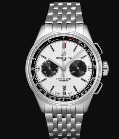 Replica Breitling Premier B01 Chronograph 42 Stainless Steel - Silver Watch AB0118221G1A1