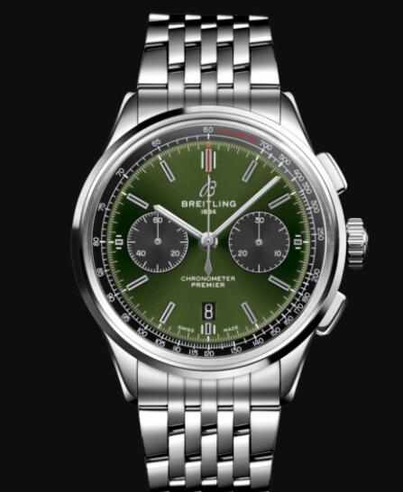 Replica Breitling Premier B01 Chronograph 42 Bentley British Racing Green Watch AB0118A11L1A1