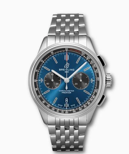Breitling Premier B01 Chronograph 42 Stainless Steel Blue AB0118A61C1A1 Replica Watch