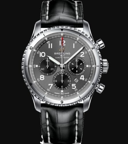 Breitling Aviator 8 B01 Chronograph 43 Stainless Steel - Anthracite Replica Watch AB0119131B1P2