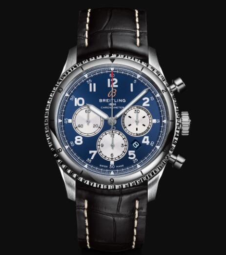 Breitling Aviator 8 B01 Chronograph 43 Stainless Steel - Blue Replica Watch AB0119131C1P1