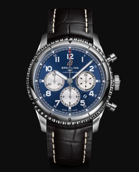 Breitling Aviator 8 B01 Chronograph 43 Stainless Steel - Blue Replica Watch AB0119131C1P3