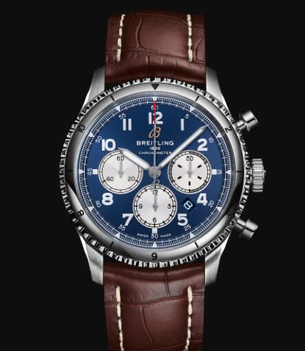 Breitling Aviator 8 B01 Chronograph 43 Stainless Steel - Blue Replica Watch AB0119131C1P4